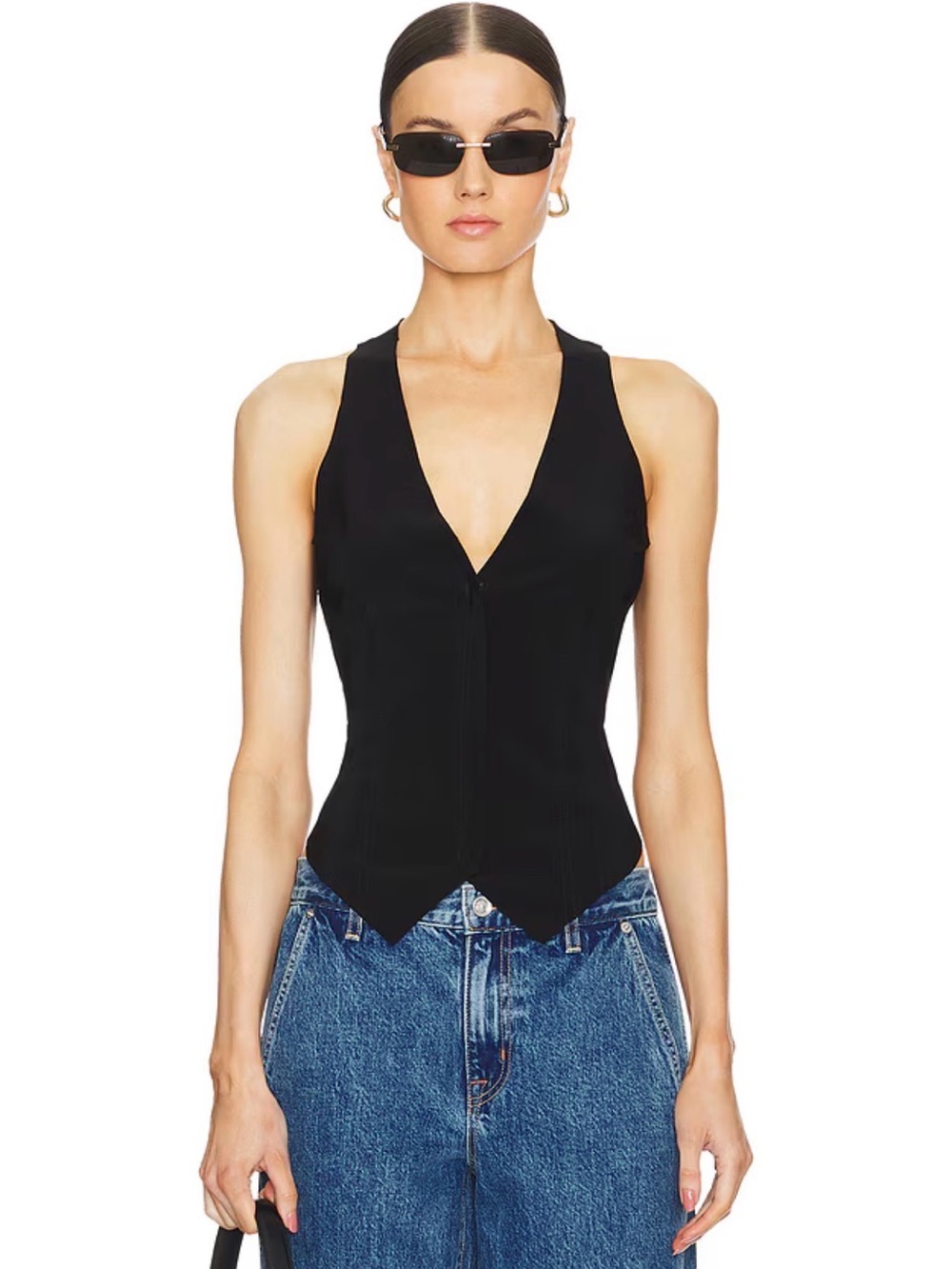 Norma Kamali Revolve Simple Vest Black